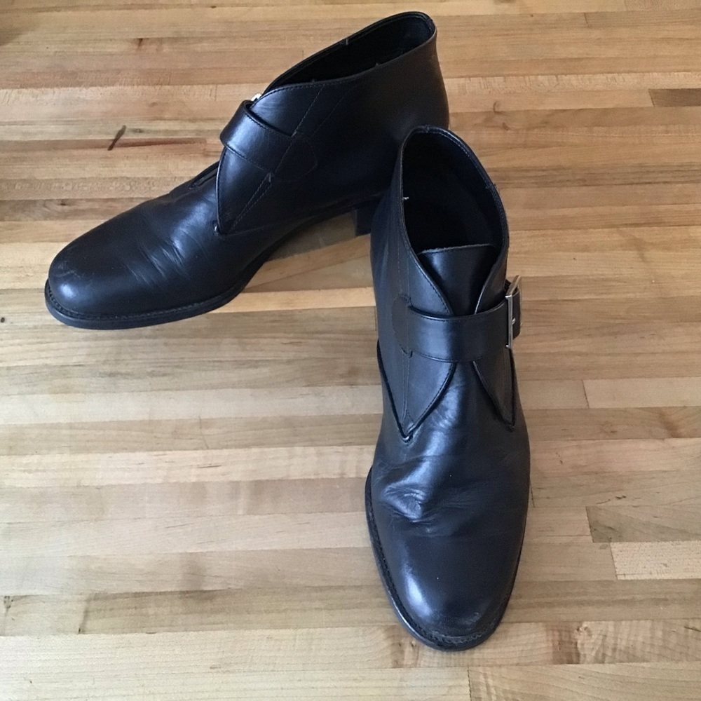 Etienne Aigner one strap Black Booties